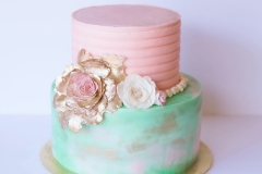 Mint & Blush Baby Shower Cake